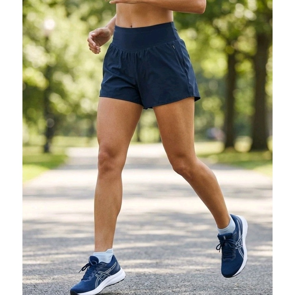 Z By Zella Tulip Activewear Training Shorts Womens Small Blue Yoga Running Gym